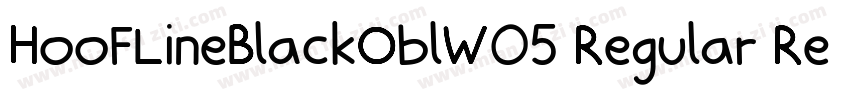 HoofLineBlackOblW05 Regular Regula字体转换